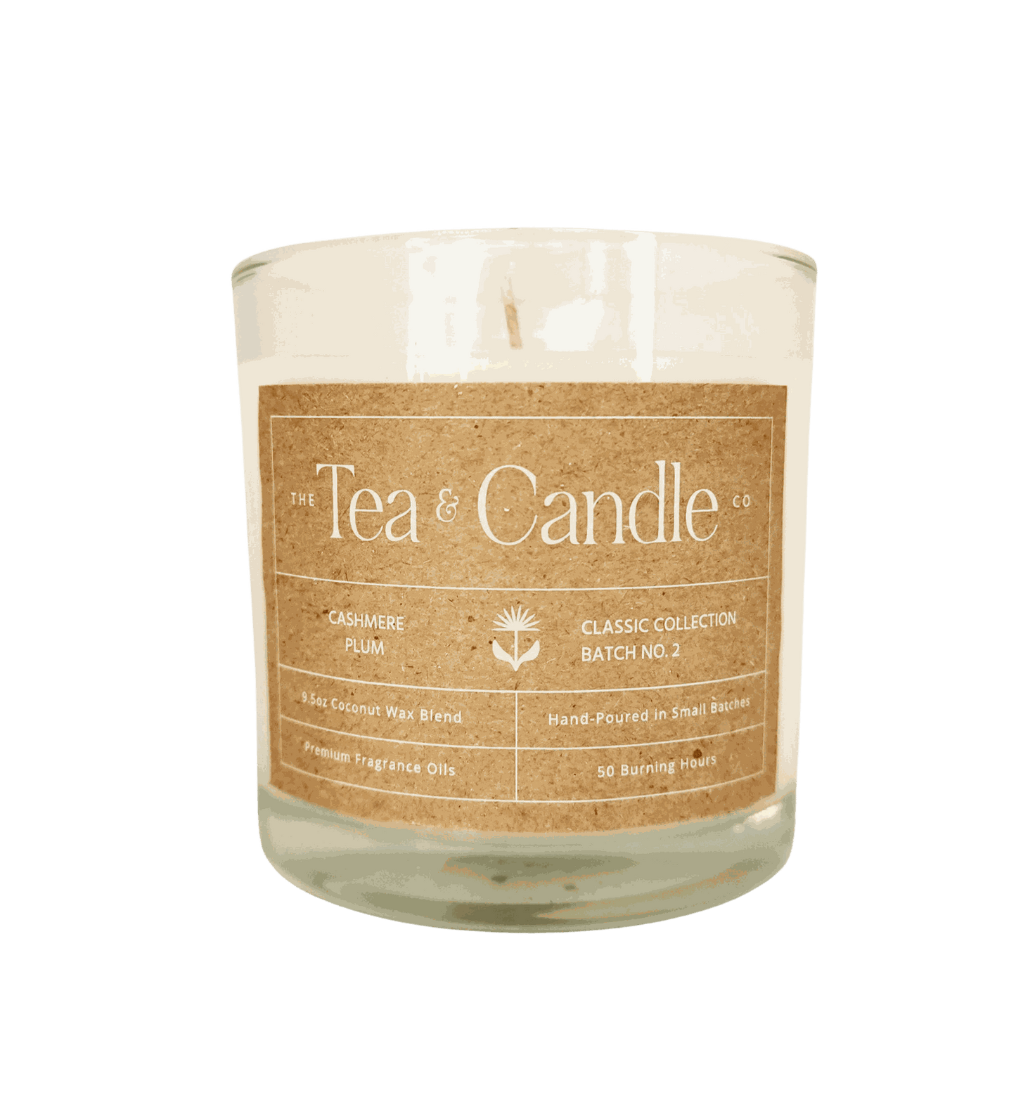 Cashmere Plum Coconut Wax Candle - The Tea & Candle Company