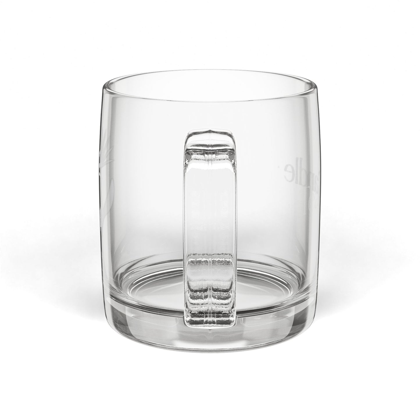 Premium Engraved Logo Glass Mug 12.25oz